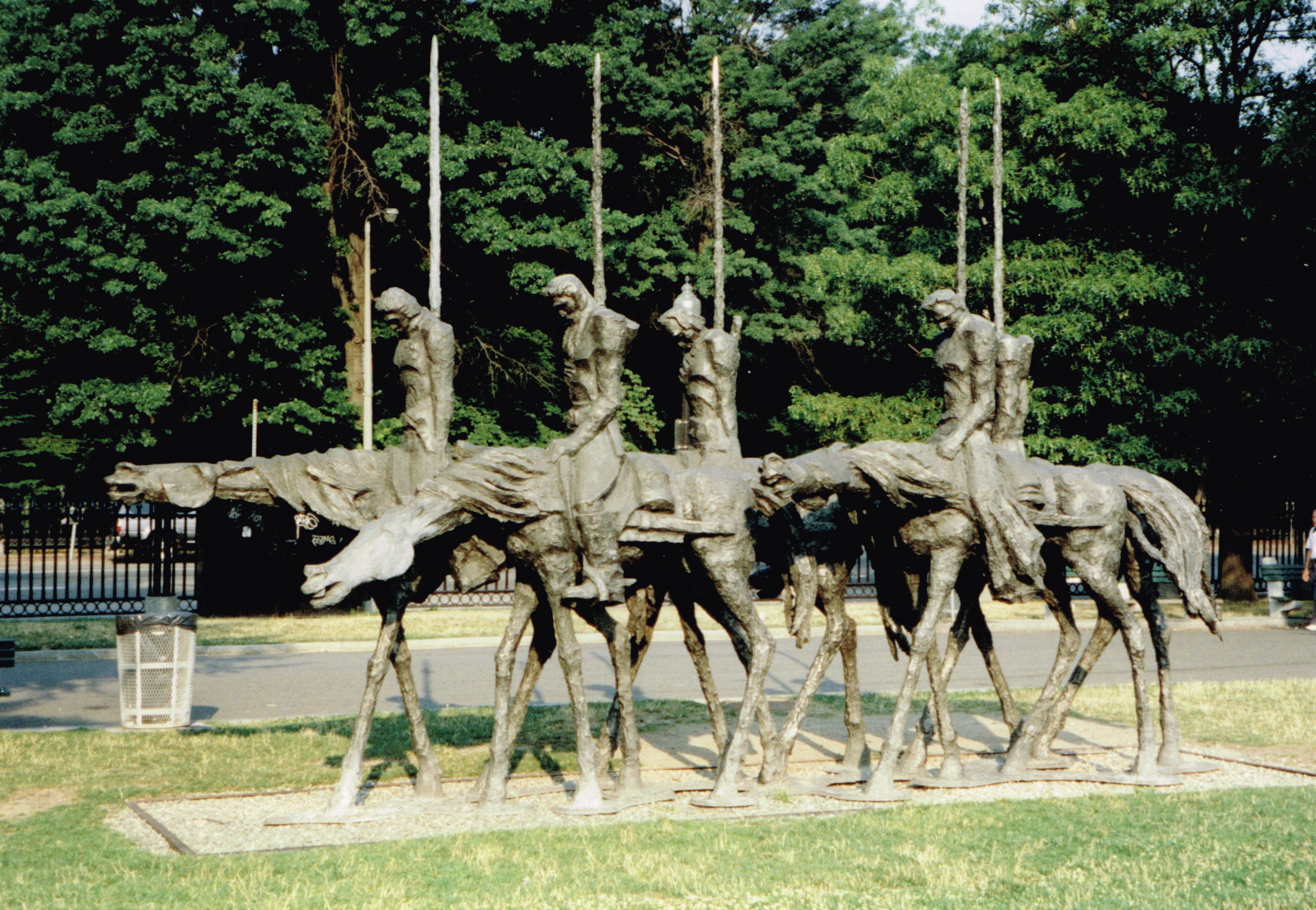 Equestrian statue of Partisans in MA Boston US