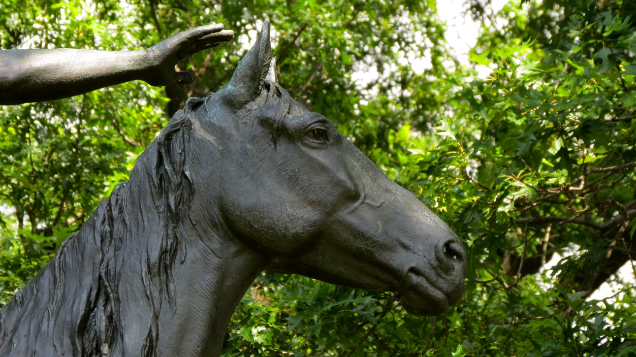 Equestrian statue of Medicine man in PA Philadelphia US