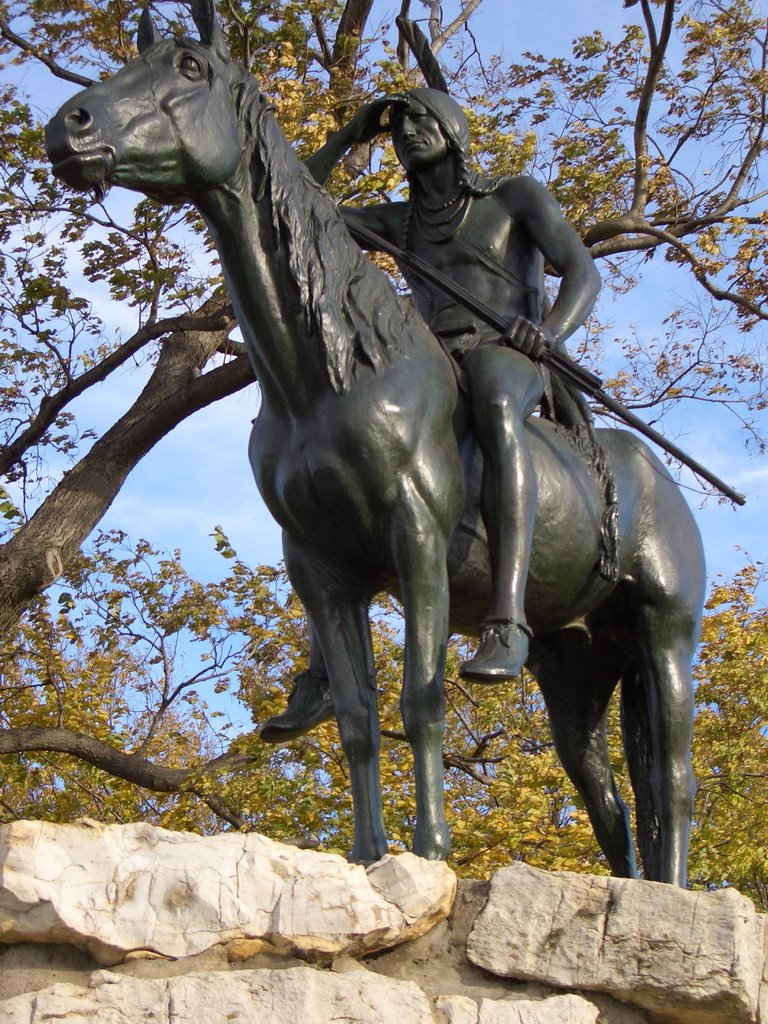 Equestrian statue of The Scout in MO Kansas City US