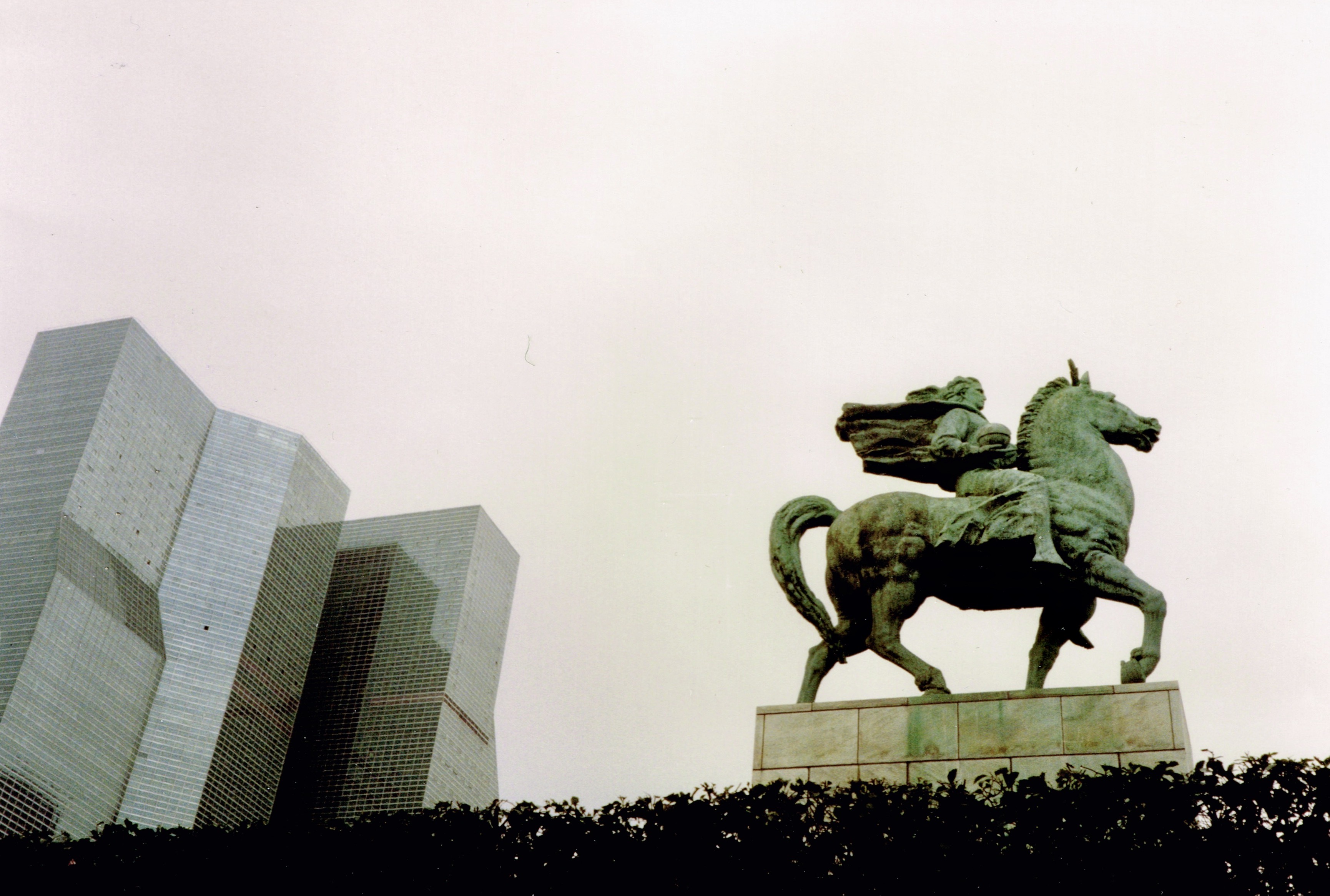 Equestrian statue of Peace in NY New York City US