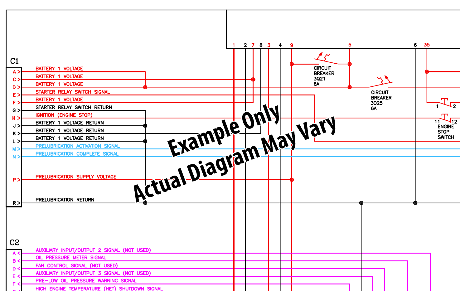 Detroit DD13, DD15, DD16 GHG17 Engine Wiring Diagram