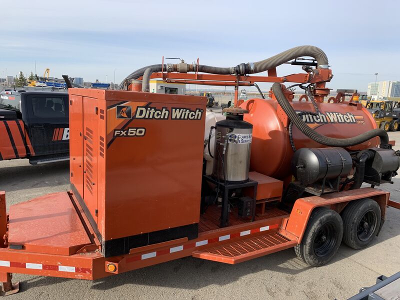 2015 Ditch Witch FX50 Trailer Mounted Vacuum Excavator Equipment