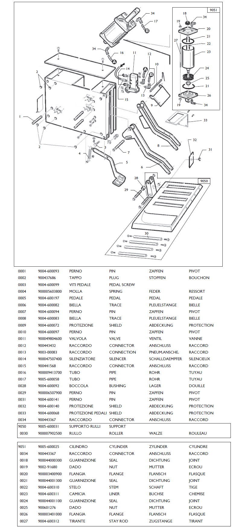 Parts Diagram for Corghi WL60