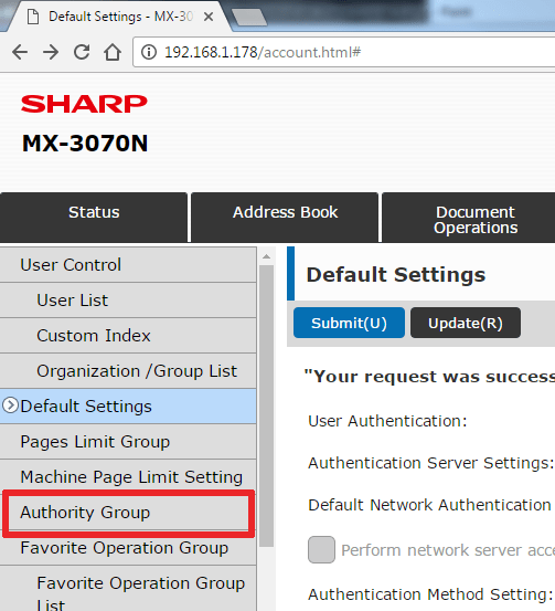How To Setup User Control on Sharp Copier