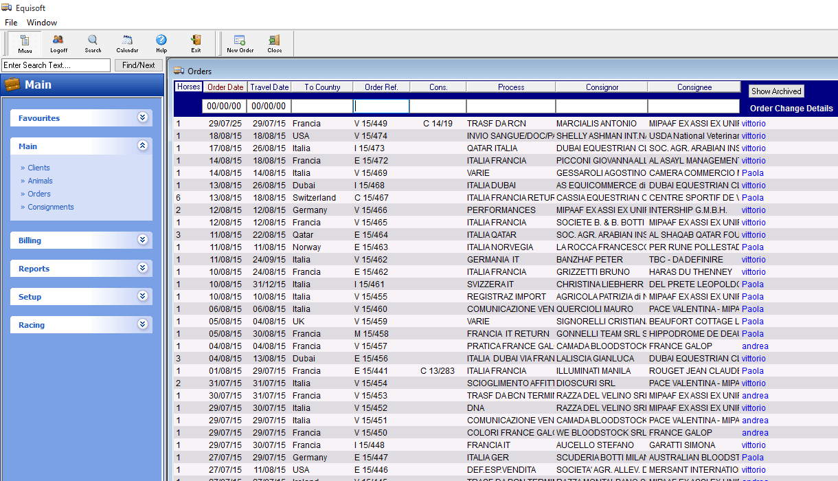 Horse Shipping & Quarantine System Equisoft