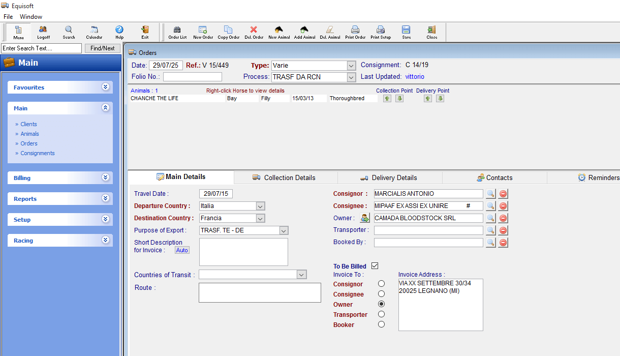 Horse Shipping & Quarantine System Equisoft