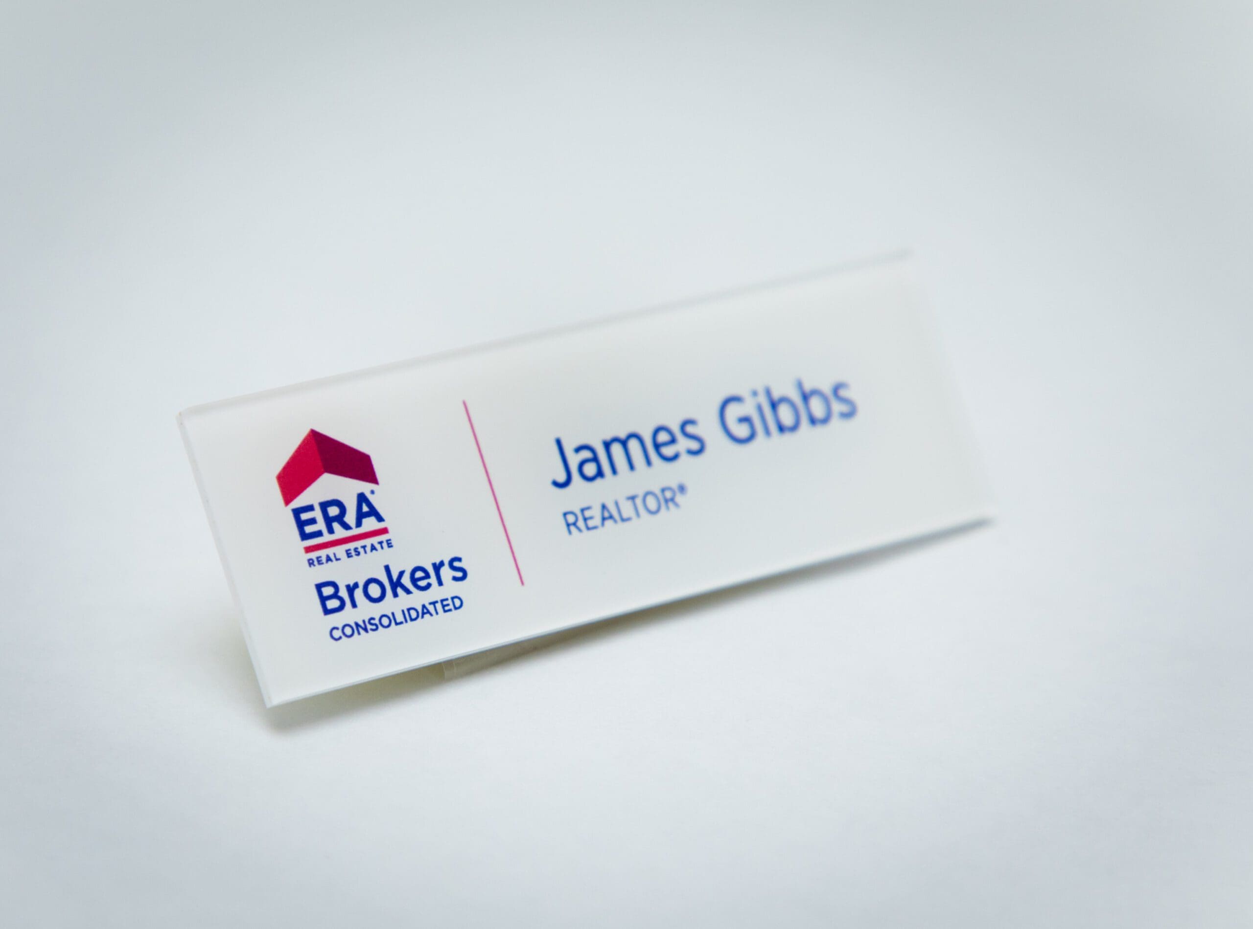 Acrylic Name Badge ERA Brokers Consolidated