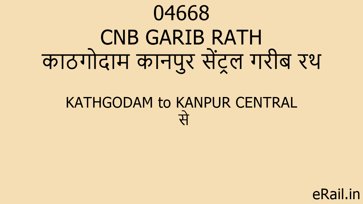 04668 CNB GARIB RATH Train Route