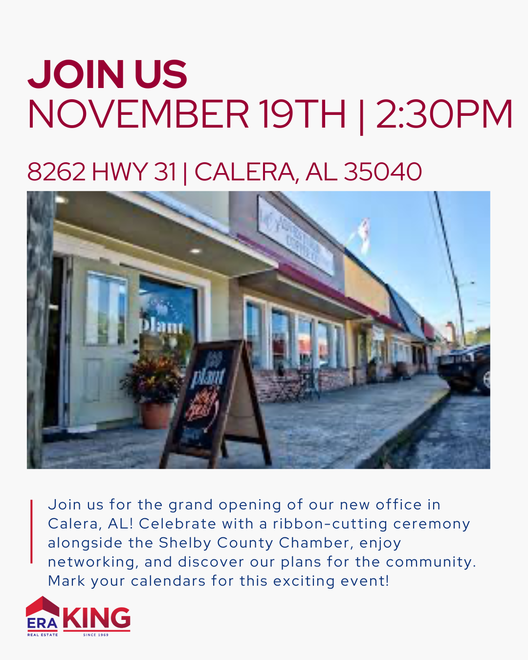 ERA King Real Estate Expands to Calera, AL Planting Roots in a Growing