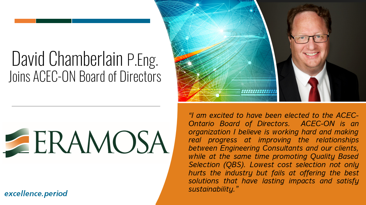 Elected to the ACEC Board Eramosa Engineering