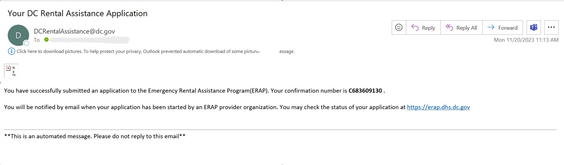 DC DHS Rental Assistance Portal