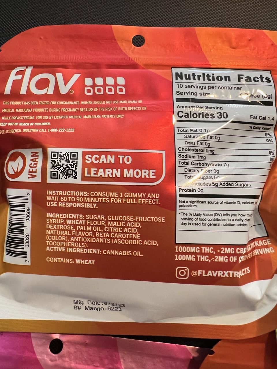 Flav Live Resin Gummies 1000mg Digital Art ERB HUB