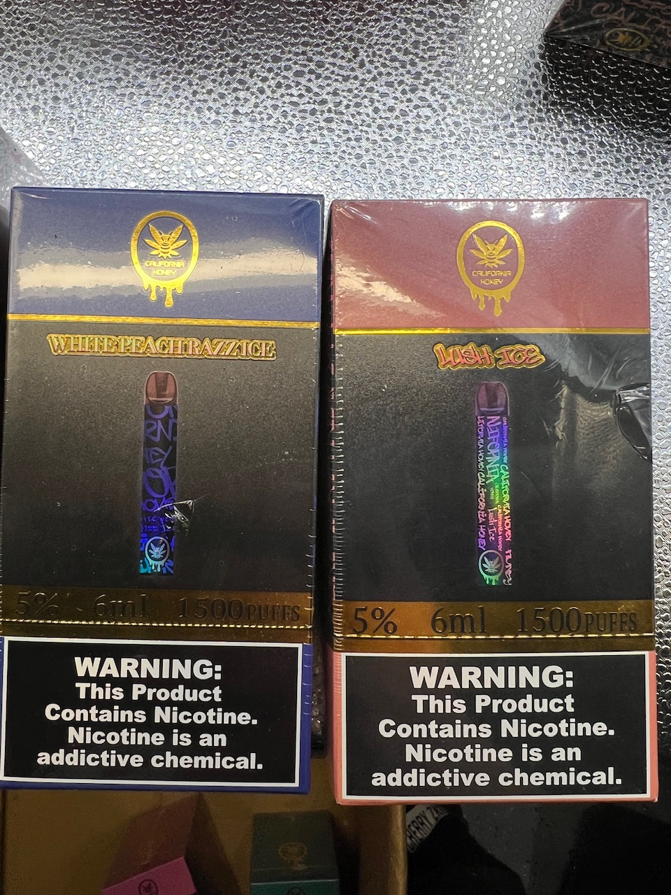 California Honey 5 Nicotine Vape 1500puffs ERB HUB