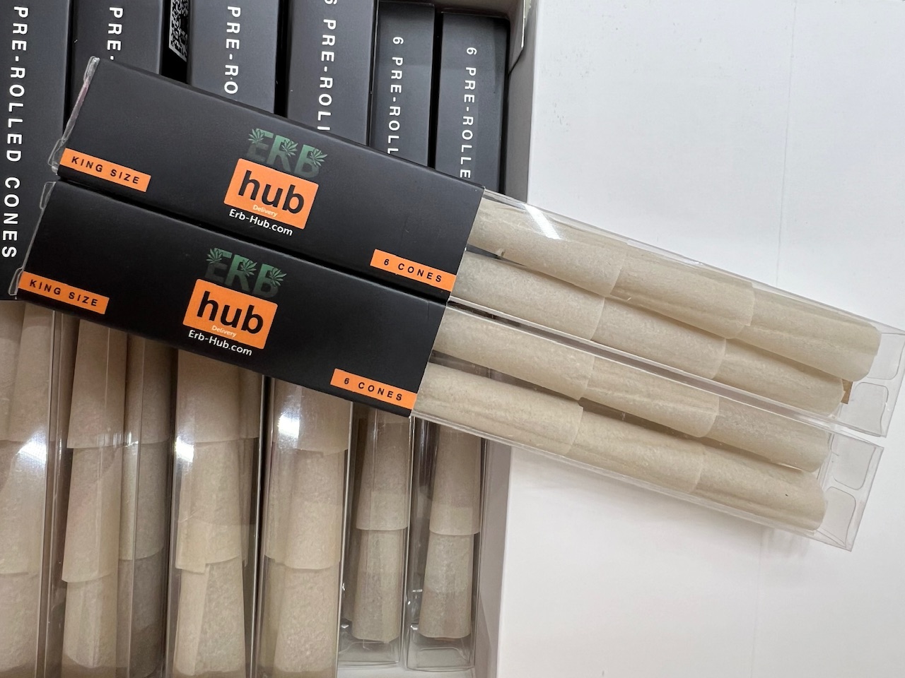 6 pack King Cones Slowing Burning Raw Paper ERB HUB