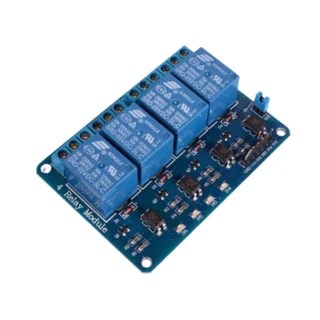 4 Channel Isolated 5V 10A Relay Module Optocoupler - Ercoms Robotics Lab