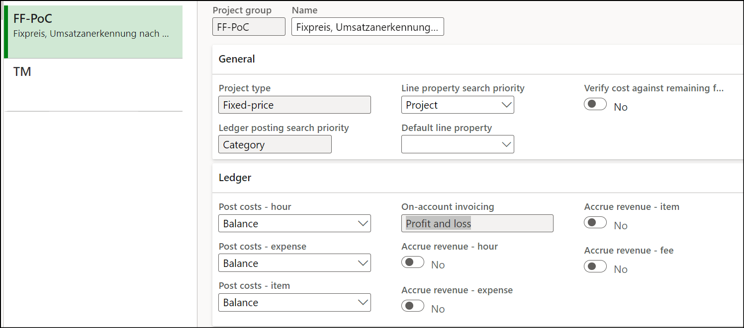 Advance payment invoices in Fixed fee projects in D365, DACH style