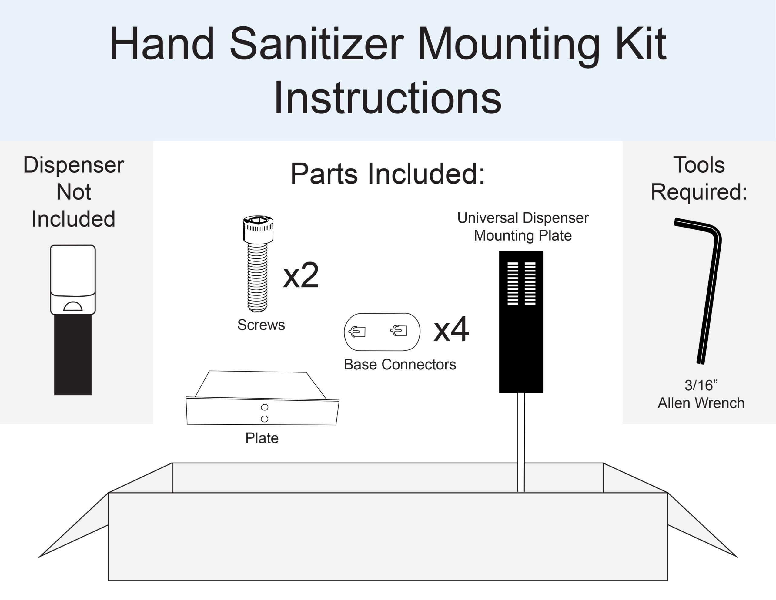 Hand Sanitizer Mounting Kit Instructions Ergocan