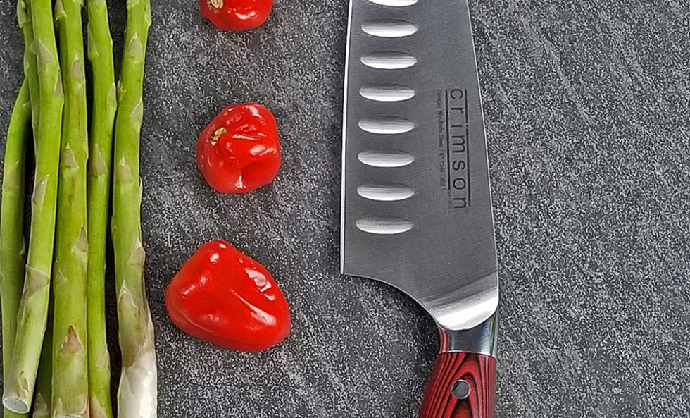 Crimson G10 16pc Bamboo Knife Block Set Ergo Chef