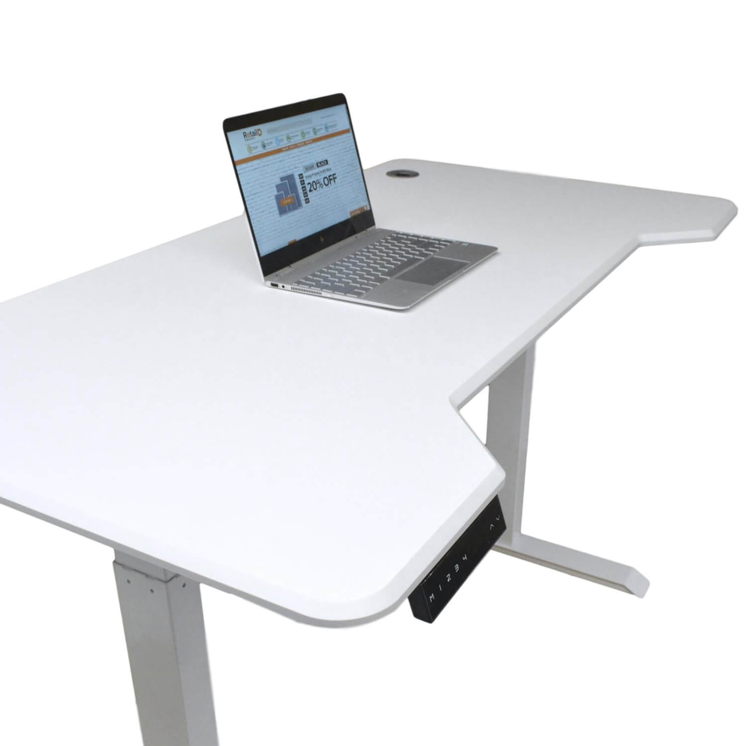 Sit Stand Desk White 1400mm ERGODC.