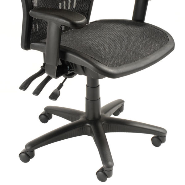 Interion Mesh Task Chair Mesh Seat High Back Black ErgoSpec