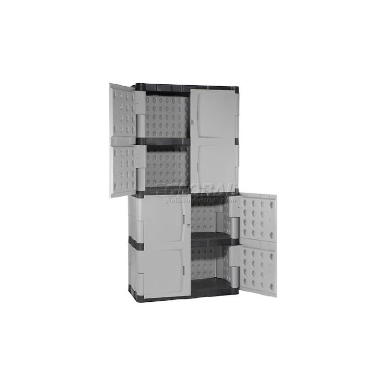 Rubbermaid 7083 Plastic Storage Full Double Door 36"W x 18"D x