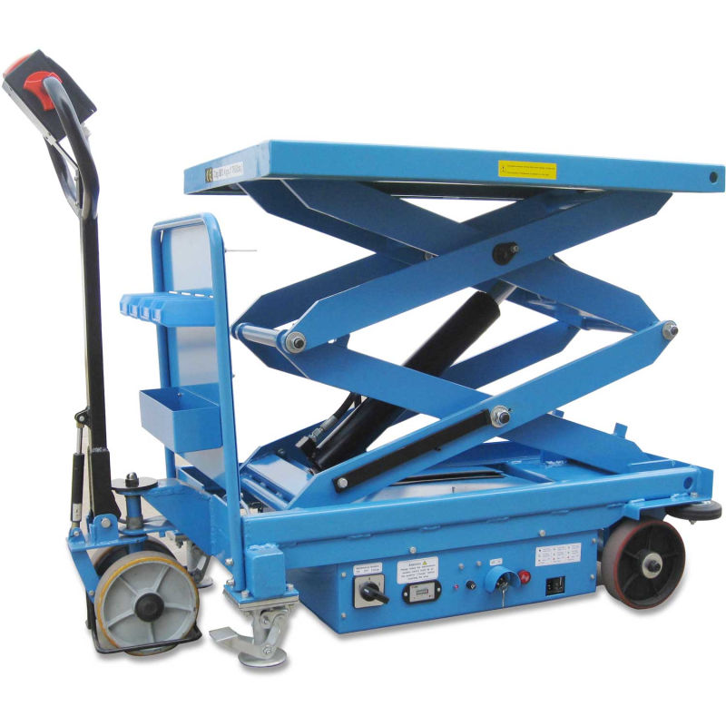 SelfPropelled Battery Powered Scissor Lift Table 2000 Lb. Cap. ErgoSpec