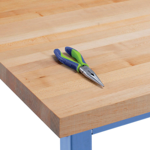 72"W x 30"D x 13/4" Thick Maple Butcher Block Square Edge Workbench