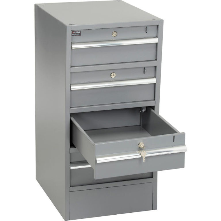 Premium 4 Drawer Workbench Pedestal W/BuiltIn Base ErgoSpec