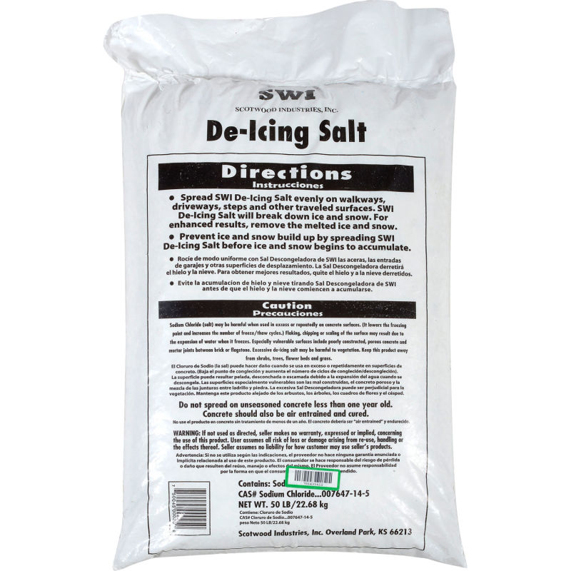 Commercial Rock Salt Crystals 50 Lb. Bag ErgoSpec