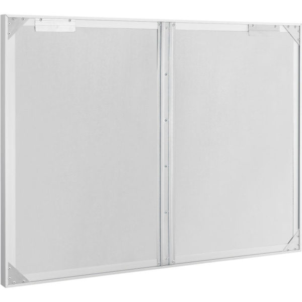 Enclosed Bulletin Board Cork Aluminum Frame 48" x 36" 2 Door ErgoSpec