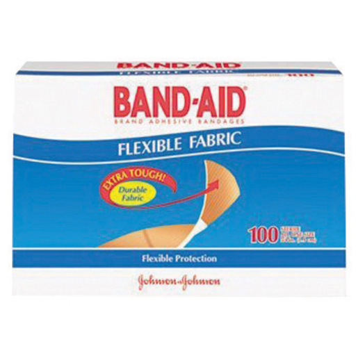 Johnson & Johnson 3/4" X 3" BandAid® Flexible Fabric Strip Adhesive