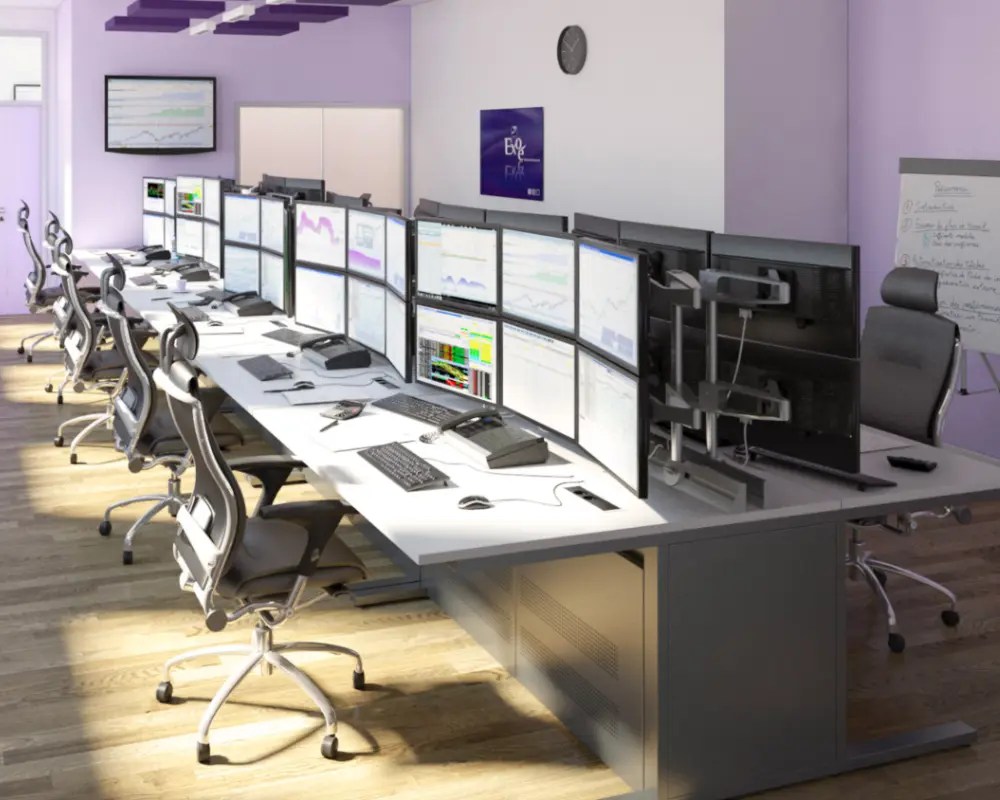 Trading rooms furniture DESK S2 ERGOSTEEL