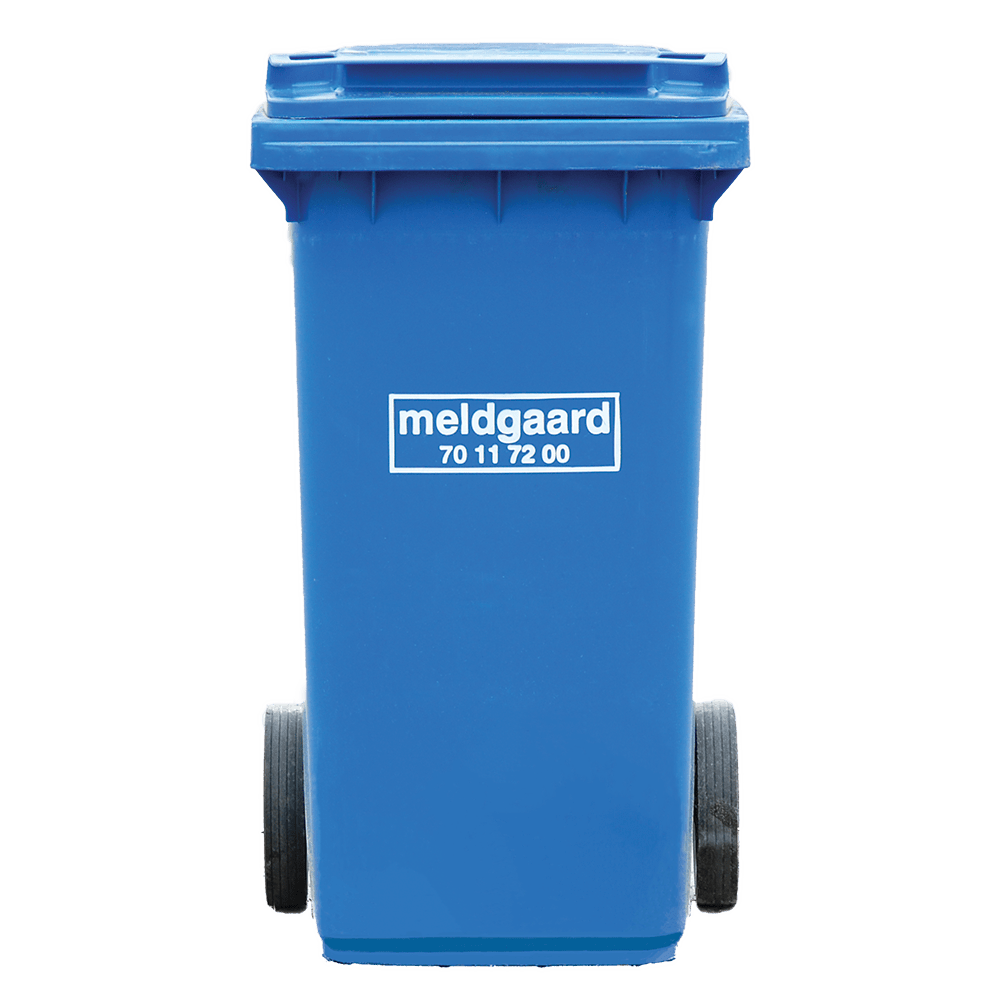 Minicontainer med 2 hjul l Lej en kvalitets container Meldgaard Miljø A/S