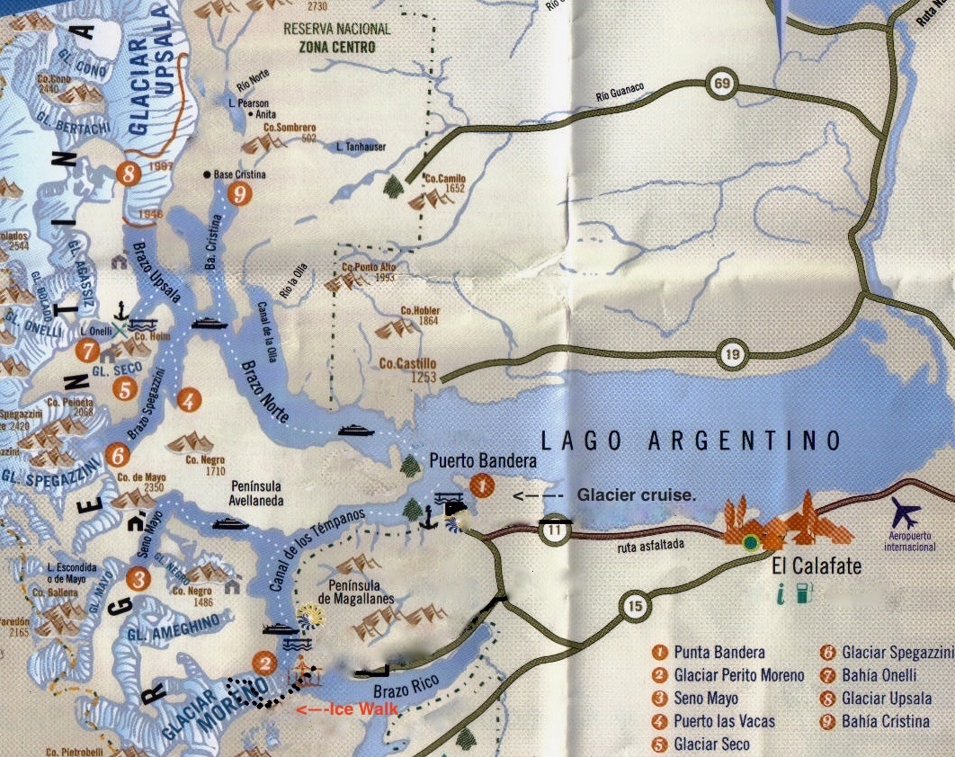 Jurassic Lake Argentina Map Patagonia and Argentina and Itinerary —