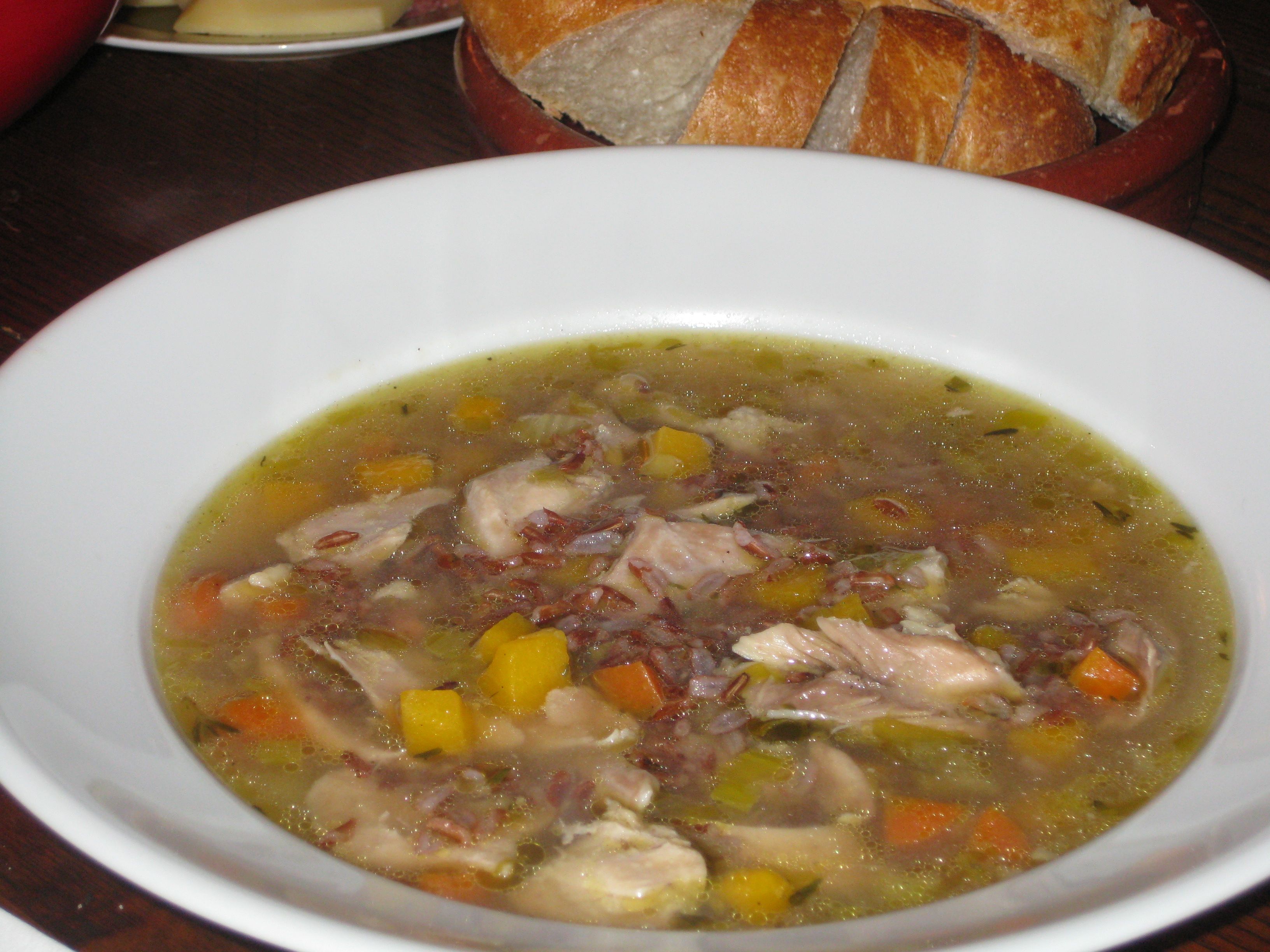 Chicken Soup with Red Italian Rice Erica De Mane