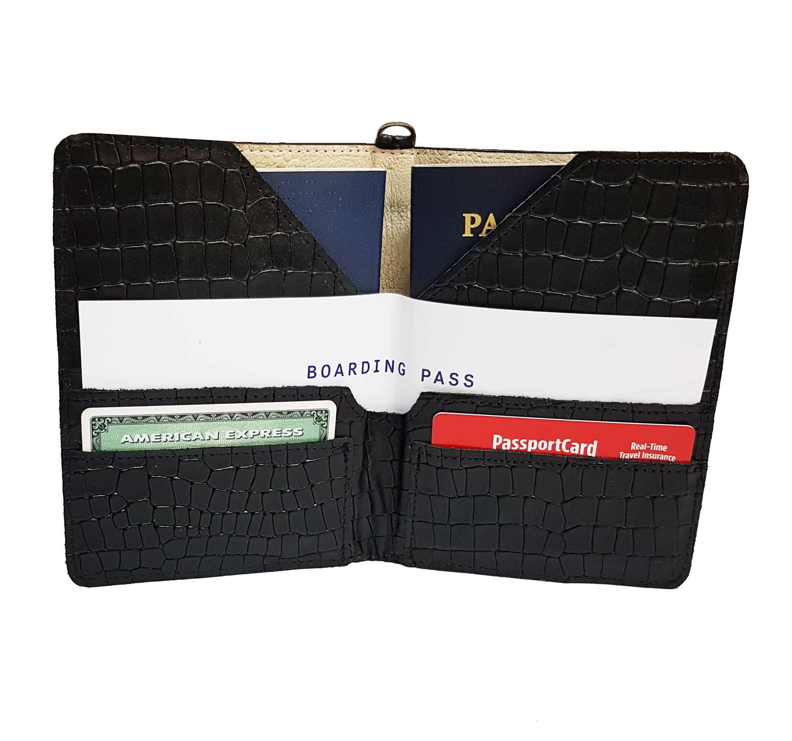 Black Leather Passport Holder Black Passport Case