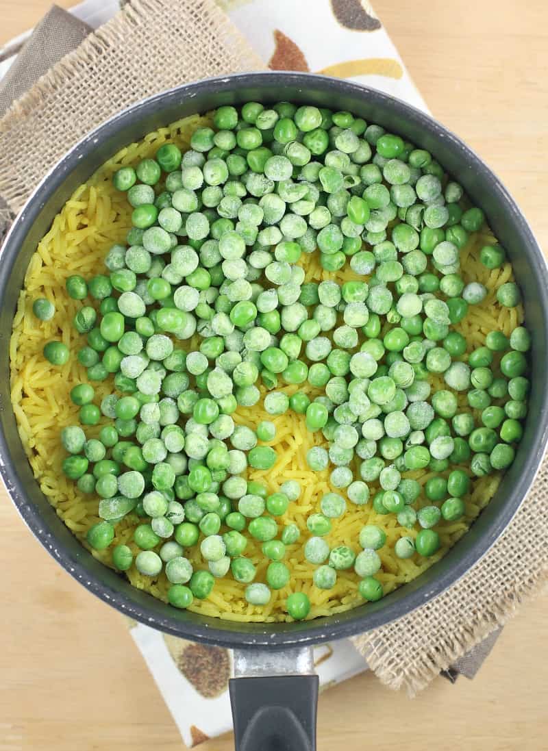 Simple Turmeric Rice with Peas Erica's Recipes easy rice side dish