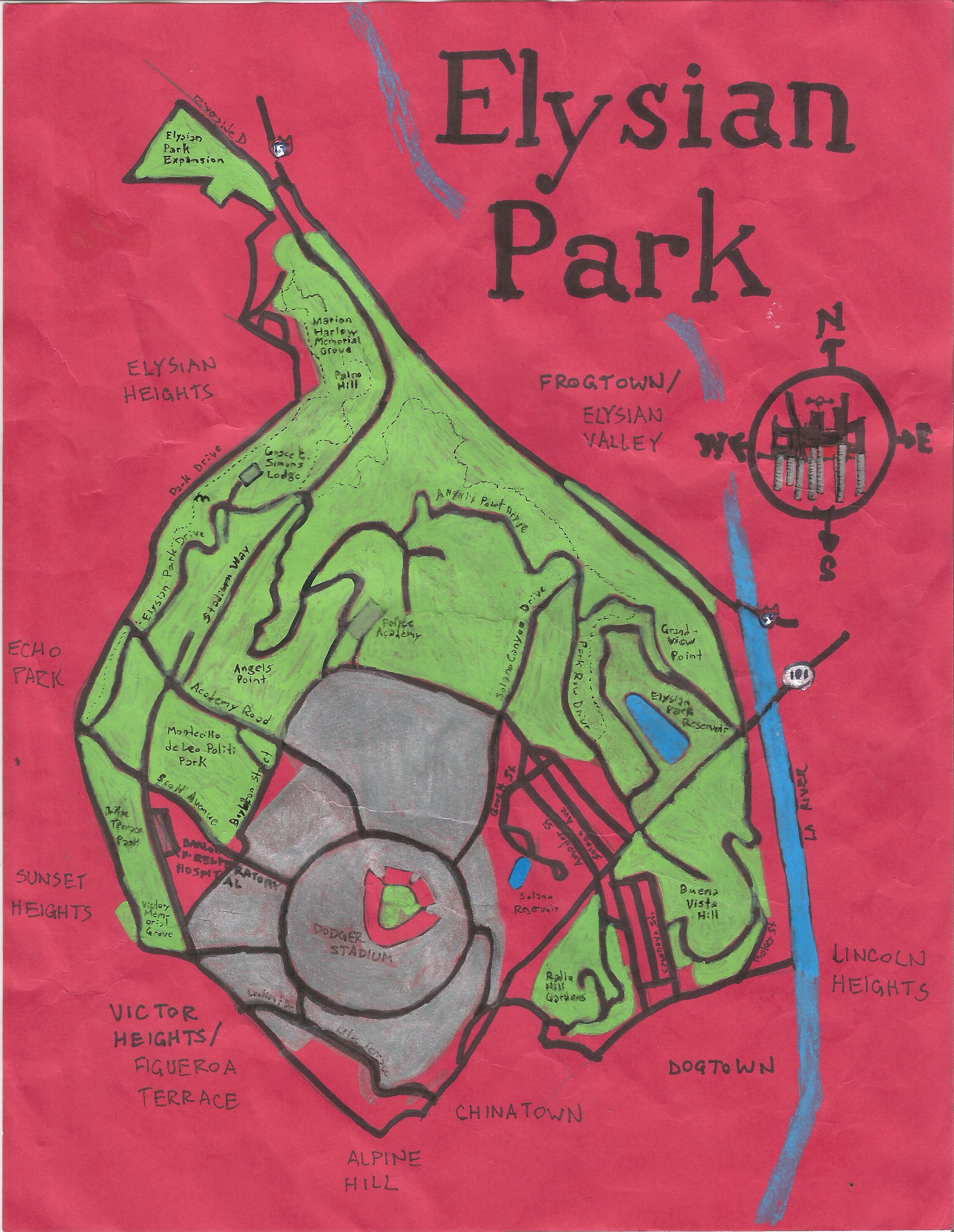Elysian Park Map