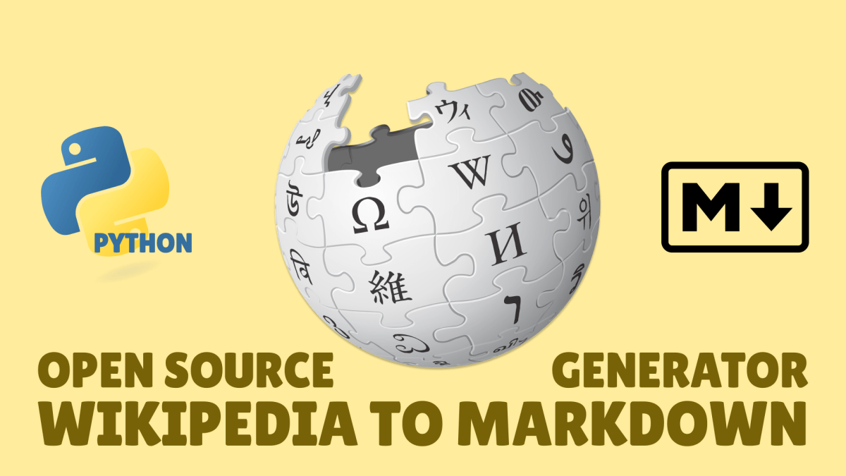 Open Source Wikipedia To Markdown Generator / Software / Blog / Eric