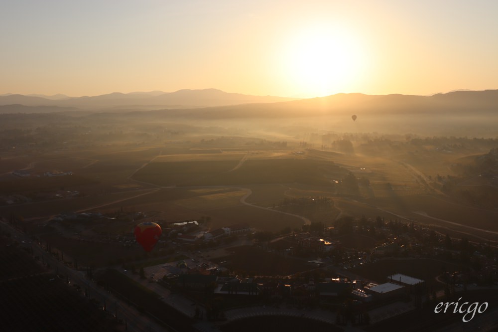 加州｜A Grape Escape Hot Air Balloon Adventure Temecula特曼庫拉，葡萄園空中冒險熱氣球之旅