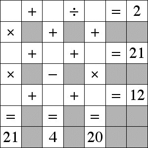 Cross-Math Puzzles