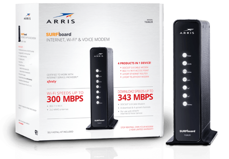 Comcast Arris TG862 Gateway modem+router Won't connect to ASUS X401A