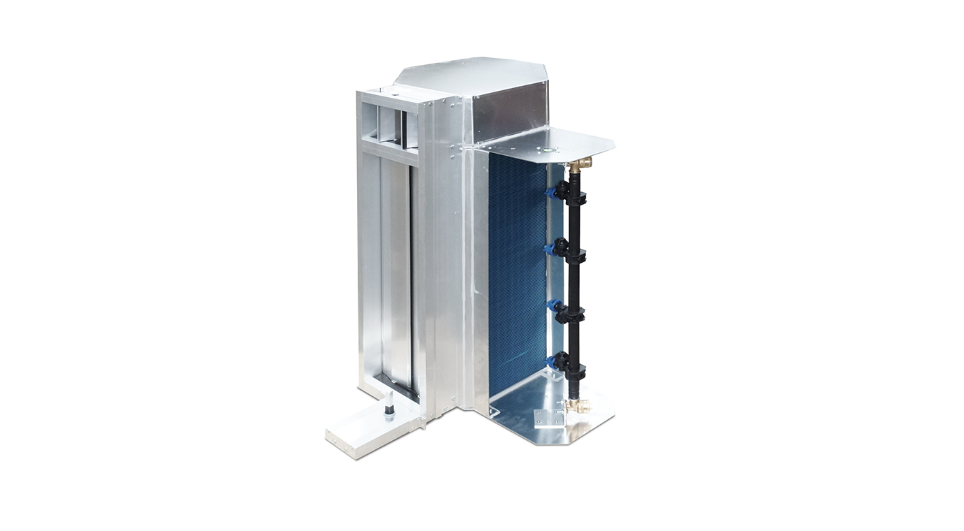 Counterflow hydro heat exchanger with adiabatic cooling ERI