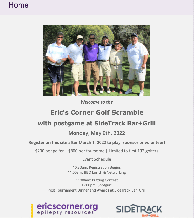 Annual Golf Tournament 2022 Eric's Corner