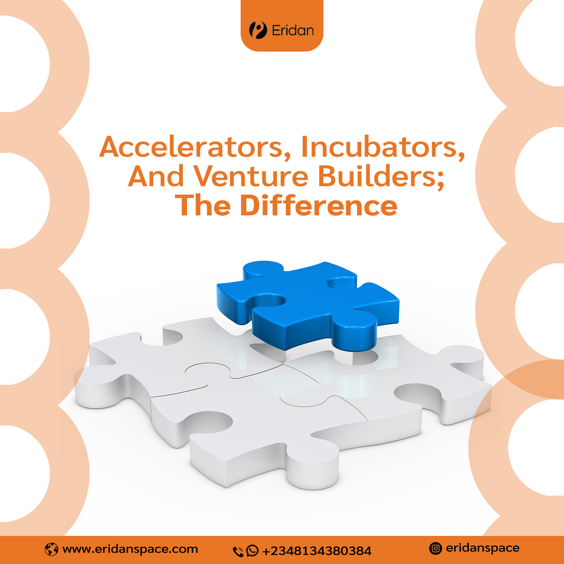 Accelerators, Incubators and Venture builders The difference Eridan