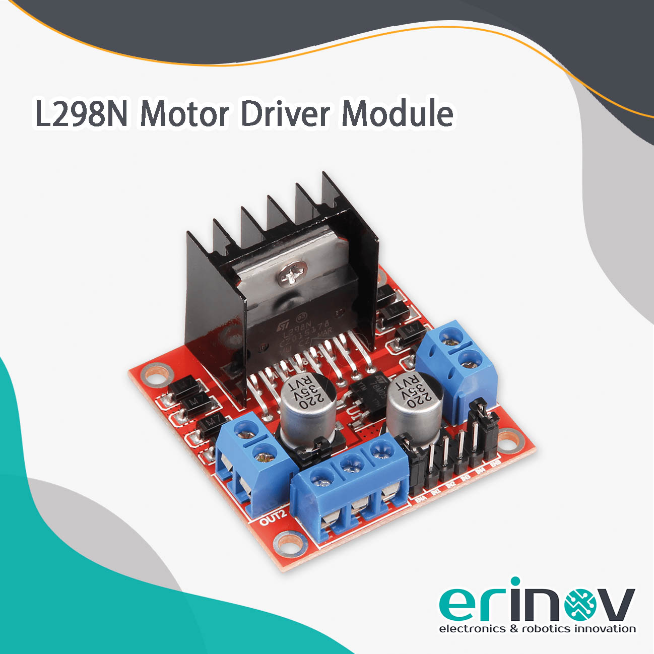 L298N Motor Driver Module Erinov