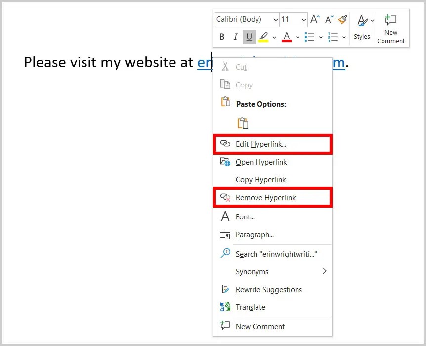 How to Create External Hyperlinks in Microsoft Word
