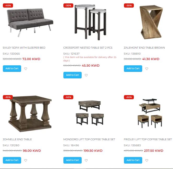 ashley kuwait Online, Store Products, Sale, Location, Number & More