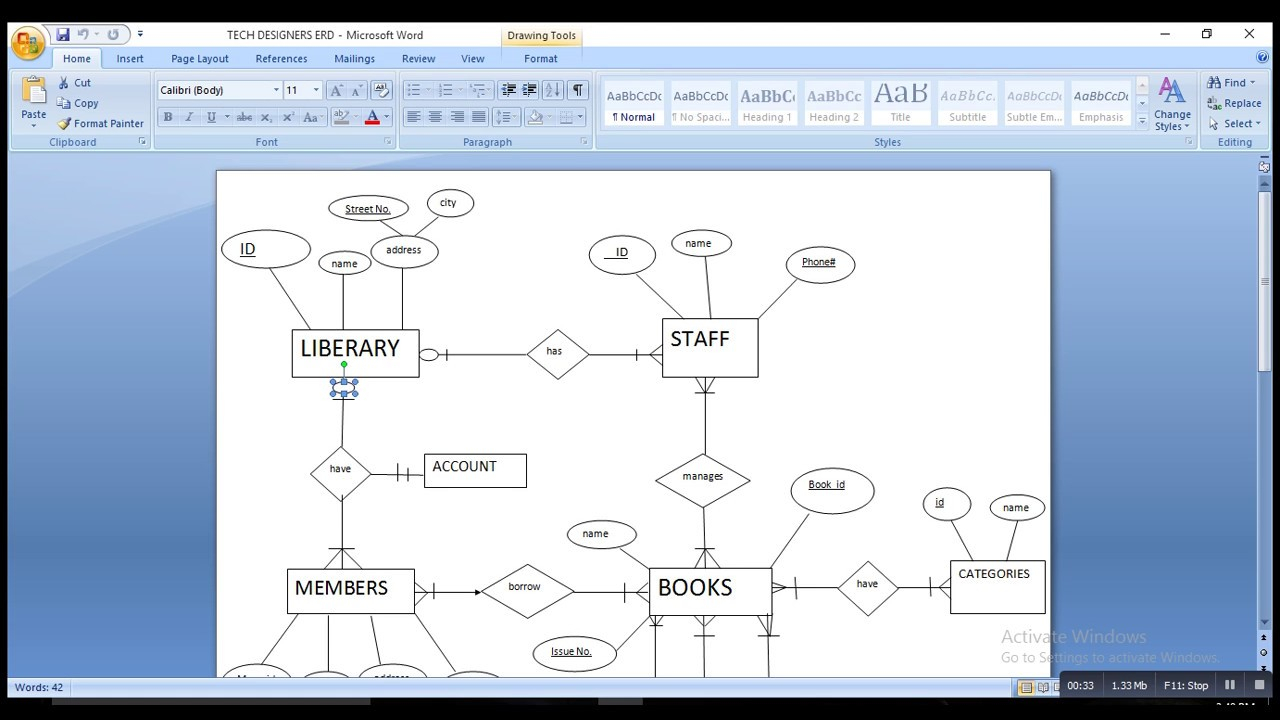 How To Make Erd Diagram In Word How To Make Erd Diagram In Word