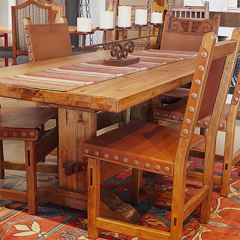 Rustic Country Trestle Table Ernest Thompson Furniture